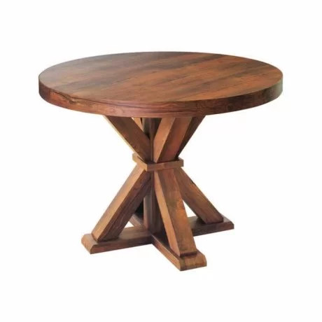 Table ronde en placage naturel Table ronde en placage naturel