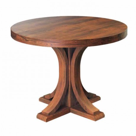 Round Table Natural Veneer Table