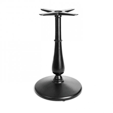Round Based Black Painted Casting Table Leg