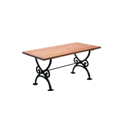 Rectangular Table with Wooden Casting Leg