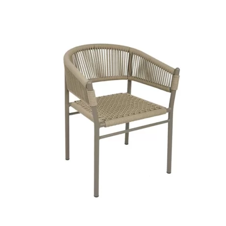 صندلی بافته بژ  mtd8201