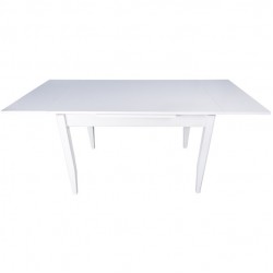 White Chipboard Wooden Leg Table Outdoor