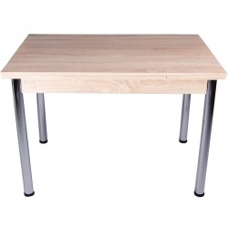 Chipboard with Chrome Legs Side Opening Table
