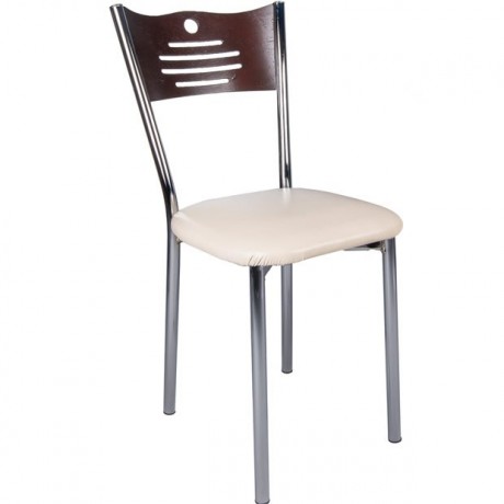 Wenge Sırt Suni Deri Kaplı Oturak Mutfak Çorbacı Pide Sandalyesi