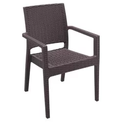 Kahve Enjeksiyon Rattan Bahçe Sandalyesi