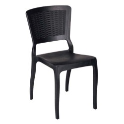 Siyah Rattan Enjeksiyon Otel Sandalyesi Siyah Rattan Enjeksiyon Otel Sandalyesi