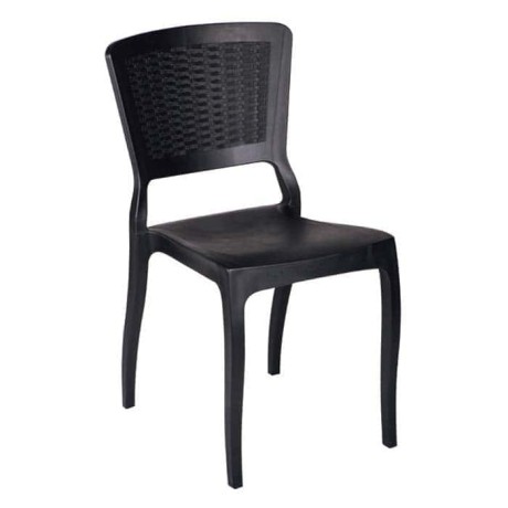 Black Rattan Injection Hotel Restaurant Chair