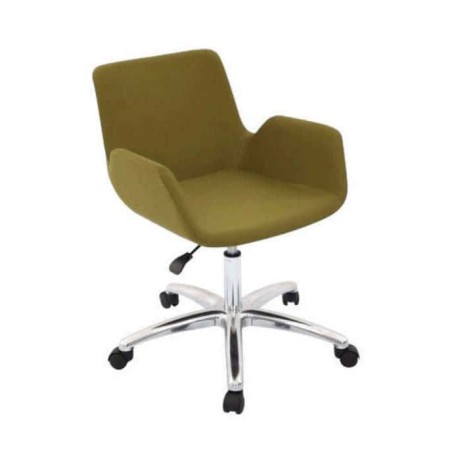 Pistachio Green Fabric Upholstered Chair with Damper