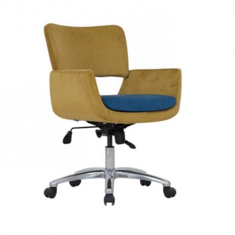Pistachio Green Fabric Cushioned Polyurethane Chair