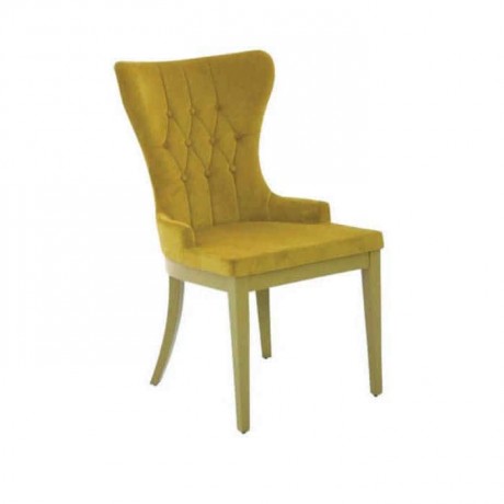 Peanut Green Fabric Upholstered Polyurethane Restaurant Chair