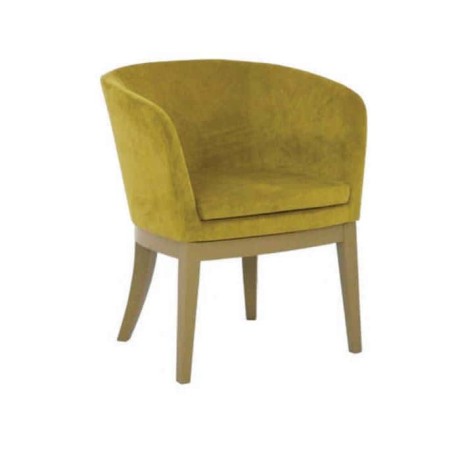 Pistachio Green Fabric Upholstered Cafe Chair