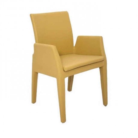 Mustard Colorful Leather Upholstered Polyurethane Chair
