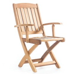 Folding Iroko Arm Chair Folding Iroko Arm Chair