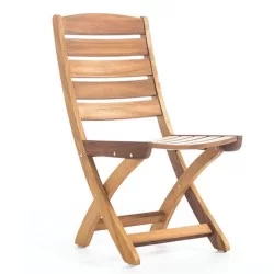 Horizontal Stick  Iroko Garden Armless Chair