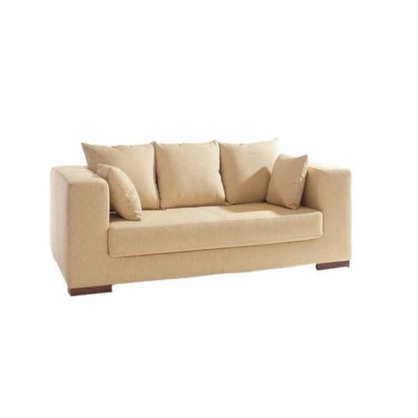 Modern Living Room Armchair with Beige Fabric Upholstered