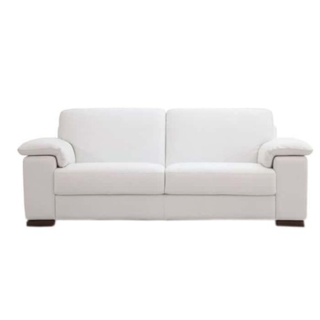 White Fabric Upholstered Couch