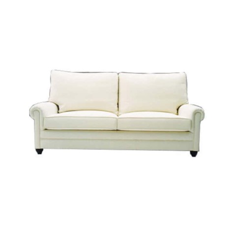 White Fabric Upholstered Hotel Armchair