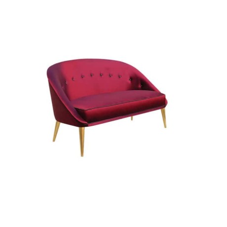 Bordeaux-Samtstoff Couch Bordeaux-Samtstoff Couch