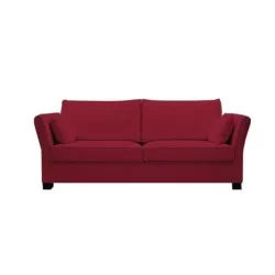 Bordo Parçalı Üçlü Divan