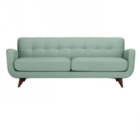 Green Fabric Upholstered Modern Sofa