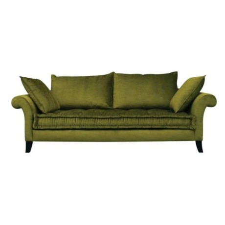 Peanut Green Fabric Upholstered Hotel Couch