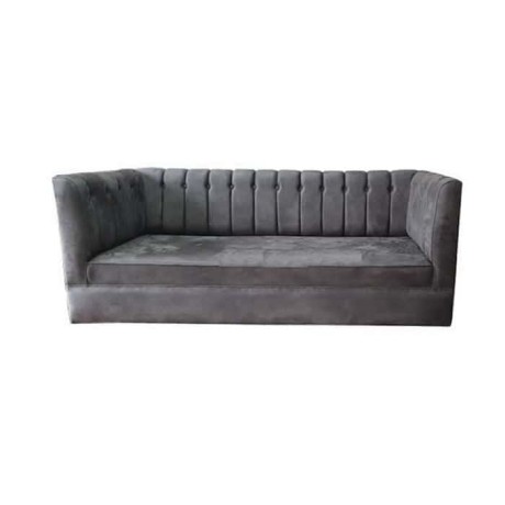 Gray Quilted Sofa