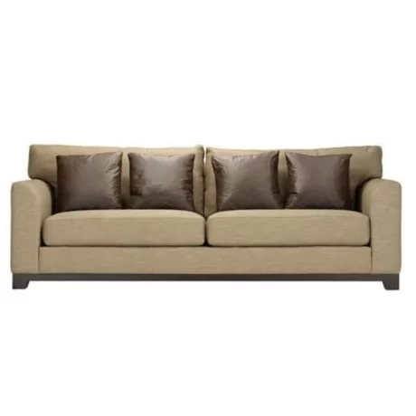 Chaise de café rembourrée en tissu gris
