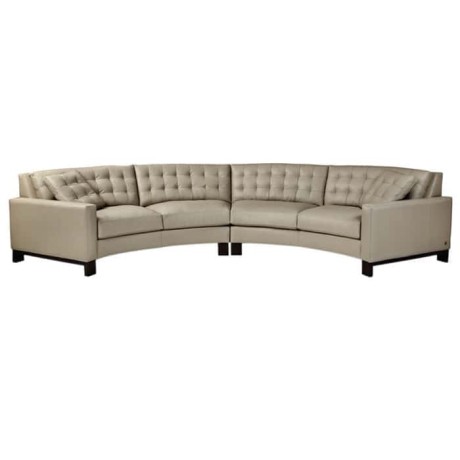 Gray Fabric Upholstered Corner Sofa