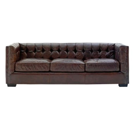 Brown Leather Quilted Armchair Brown Leather Quilted Armchair
