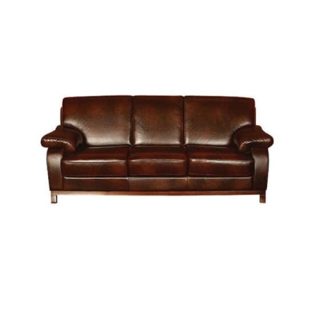 Brown Leather Modern Sofa