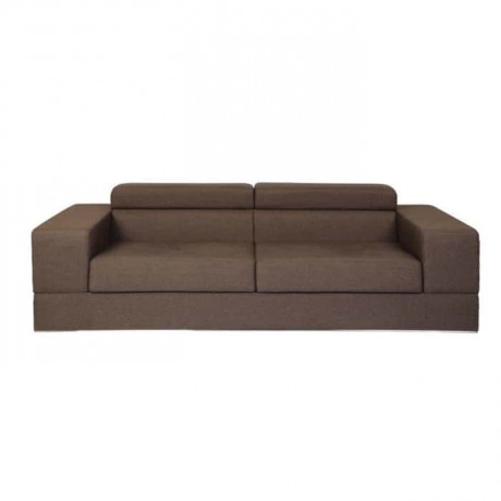 Modern Fabric Sofa with Brown Fabric