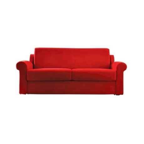 Red Fabric Upholstered Double Armchair