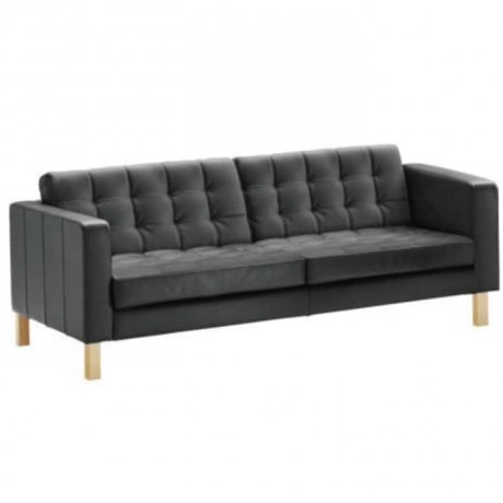 Dark Gray Quilted Hotel Couch