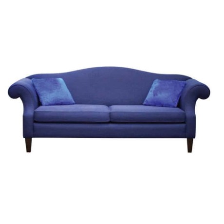 Blue Fabric Upholstered Hotel Lobby Armchair