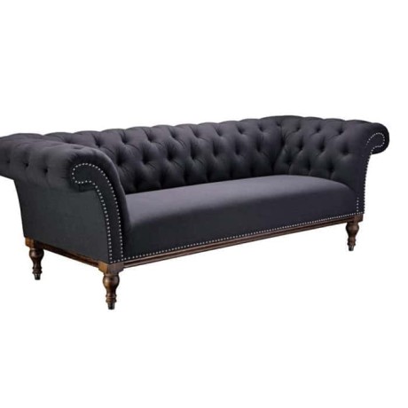 Black Leather Couch Sofa