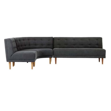 Corner Sofa with Black Upholstered