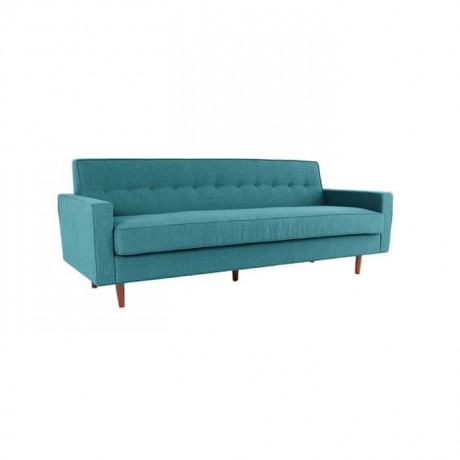 Turquoise Fabric Upholstered Armchair