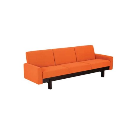 Modern Hotel Seat with Orange Fabric Upholstered