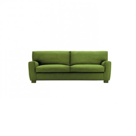 Green Fabric Upholstered Restaurant Armchair