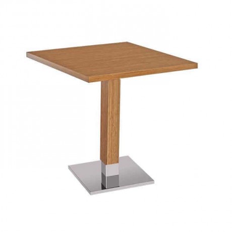 Cafe Bambu Mdflam Stainless Leg Square Table