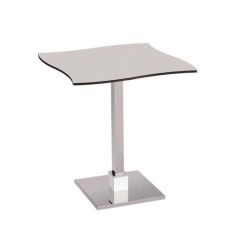 Compact Laminat Tablalı Paslanmaz Metal Ayaklı Kafe Masası