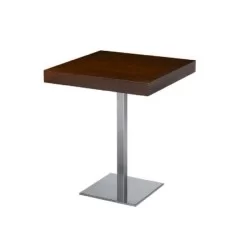Table à pieds en acier inoxydable poli