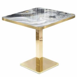 Mermer Görünümlü Dekoratif Uv Laklı Mdflam Tablalı Gold Kenar Bantlı Kare Otel Masası 2020 Trend Mermer Görünümlü Dekoratif Uv Laklı Mdflam Tablalı Gold Kenar Bantlı Kare Otel Masası 2020 Trend