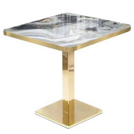 Mermer Görünümlü Dekoratif Uv Laklı Mdflam Tablalı Gold Kenar Bantlı Kare Otel Masası 2020 Trend Mermer Görünümlü Dekoratif Uv Laklı Mdflam Tablalı Gold Kenar Bantlı Kare Otel Masası 2020 Trend
