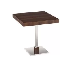 Edelstahlbein Holz-