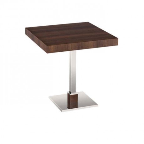 Stainless Steel Leg Wooden Hotel Table