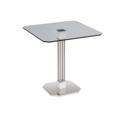 Paslanmaz Ayaklı Camlı Otel Masası Paslanmaz Ayaklı Camlı Otel Masası