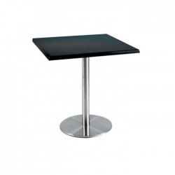 Black Laminat Table Topd Stainless Steel Leg Cafe Table