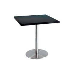 Siyah Laminat Tablalı Paslanmaz Ayaklı Cafe Masası Siyah Laminat Tablalı Paslanmaz Ayaklı Cafe Masası