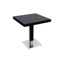 Table de café en acier inoxydable peint en wengé